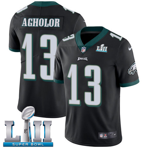 Nike Eagles #13 Nelson Agholor Black Alternate Super Bowl LII Youth Stitched NFL Vapor Untouchable Limited Jersey